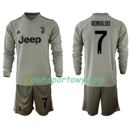 Koszulka Juventus RONALDO 7 Dziecięcy Wyjazdowe Koszulki Piłkarskie 2018-2019 Długi Rękaw